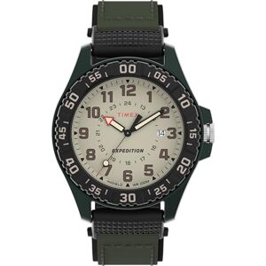 Timex Expedition® Men's 42 mm Watch, Natural Dial Color, Green Case Color,Green Fabric Strap TW4B34100 Timex Expedition® Men's 42 mm Watch, Natural Dial Color, Green Case Color,Green Fabric Strap TW4B34100
