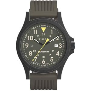 Timex Men's Expedition Acadia 40mm Watch, Gunmetal Silicone Strap Green Dial Black Case Timex Men's Expedition Acadia 40mm Watch, Gunmetal Silicone Strap Green Dial Black Case