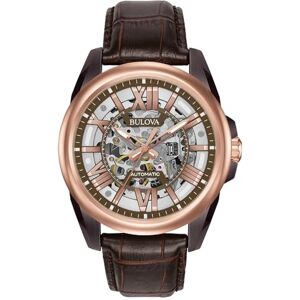 Bulova Men's Analogue Classic Automatic Watch with Leather Strap 96A187 Bulova Men's Analogue Classic Automatic Watch with Leather Strap 96A187