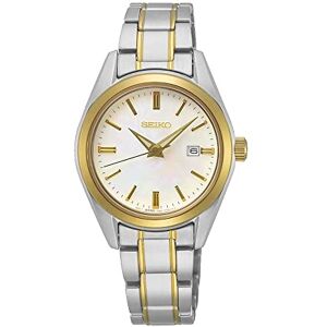 Seiko UK Limited EU Women's Analogue Analog Quartz Watch with Gold Tone Stainless Steel Strap SUR636P1 Seiko UK Limited EU Women's Analogue Analog Quartz Watch with Gold Tone Stainless Steel Strap SUR636P1