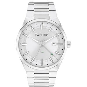 Calvin Klein Three Hand Quartz Movement Watch with Calendar for Men DISTINGUISH Collection with Silver Stainless Steel Bracelet 25200489 Calvin Klein Three Hand Quartz Movement Watch with Calendar for Men DISTINGUISH Collection with Silver Stainless Steel Bracelet 25200489