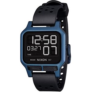 NIXON Heat A1320 Ultra-Thin Digital Sports Watch for Men (38 mm Dial, 20 mm PU/Rubber/Silicone Strap), Black-Blue, OSFM, NIXON Heat A1320 Ultra-Thin Digital Sports Watch for Men (38 mm Dial, 20 mm PU/Rubber/Silicone Strap), Black-Blue, OSFM,