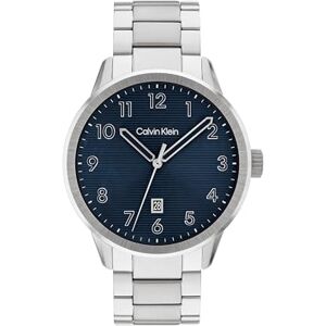 Calvin Klein Three Hand Quartz Movement Watch for Men Minimalistic Pilot Collection with Silver Stainless Steel Bracelet 25200515 Calvin Klein Three Hand Quartz Movement Watch for Men Minimalistic Pilot Collection with Silver Stainless Steel Bracelet 25200515