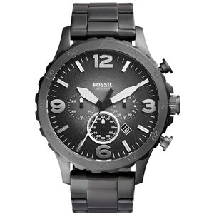 Fossil Watch for Men Nate, Quartz Chronograph Movement, 50 mm Smoke Stainless Steel Case with a Stainless Steel Strap, JR1437 Fossil Watch for Men Nate, Quartz Chronograph Movement, 50 mm Smoke Stainless Steel Case with a Stainless Steel Strap, JR1437
