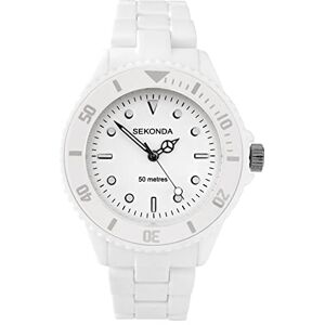 Sekonda White 36mm Analogue Quartz Watch Illuminated Hands and Markers 50m Water Resistant 2 Year Warranty Sekonda White 36mm Analogue Quartz Watch Illuminated Hands and Markers 50m Water Resistant 2 Year Warranty