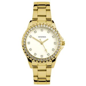 Sekonda Day to Night Ladies 34mm Elizabeth Watch in Gold with Gold Alloy Bracelet & Silver Dial Sekonda Day to Night Ladies 34mm Elizabeth Watch in Gold with Gold Alloy Bracelet & Silver Dial