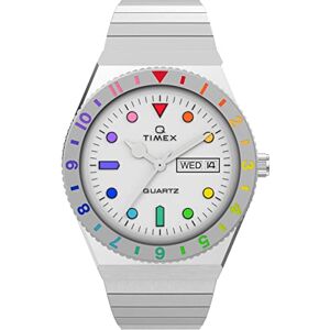 Timex Women's Q 36 mm Watch Silver-Tone Stainless Steel Expansion Band Silver-Tone Dial Silver-Tone Case TW2V66000 Timex Women's Q 36 mm Watch Silver-Tone Stainless Steel Expansion Band Silver-Tone Dial Silver-Tone Case TW2V66000