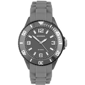 Sekonda Unisex-Child Quartz Watch, Analogue Classic Display and Silicone Strap 1566.27, Grey Strap/Grey Dial Sekonda Unisex-Child Quartz Watch, Analogue Classic Display and Silicone Strap 1566.27, Grey Strap/Grey Dial
