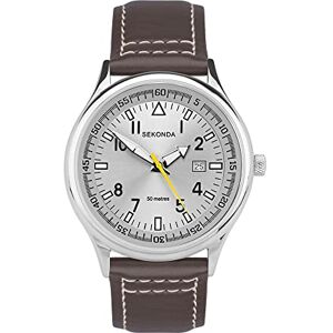 Sekonda Men's Quartz Watch with Brown Dial Analogue Display and Brown Leather Strap 3882.27 Sekonda Men's Quartz Watch with Brown Dial Analogue Display and Brown Leather Strap 3882.27