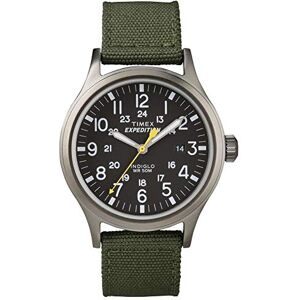 Timex Expedition Men's Quartz Watch with Black Dial Analogue Display and Green Nylon Strap T49961SU Timex Expedition Men's Quartz Watch with Black Dial Analogue Display and Green Nylon Strap T49961SU