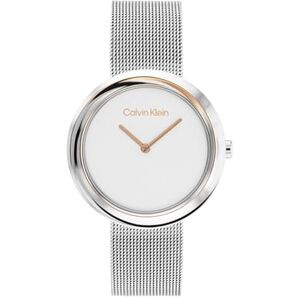 Calvin Klein Analogue Quartz Watch for Women Twisted Bezel Collection with Silver Stainless Steel Mesh Bracelet 25200011 Calvin Klein Analogue Quartz Watch for Women Twisted Bezel Collection with Silver Stainless Steel Mesh Bracelet 25200011