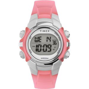 Timex Unisex Sport 33 mm Watch Pink Resin Strap Digital Dial Silver-Tone Case TW5M61600 Timex Unisex Sport 33 mm Watch Pink Resin Strap Digital Dial Silver-Tone Case TW5M61600