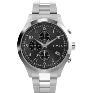 Timex Men's Trend 16 mm Watch, Silver-Tone Stainless Steel Bracelet Black Dial Silver-Tone Case TW2Y01400 Timex Men's Trend 16 mm Watch, Silver-Tone Stainless Steel Bracelet Black Dial Silver-Tone Case TW2Y01400