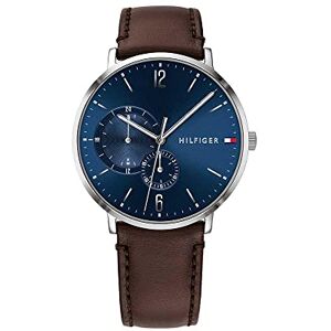 Tommy Hilfiger Analogue Multifunction Quartz Watch for men with Dark Brown Leather strap 1791508 Tommy Hilfiger Analogue Multifunction Quartz Watch for men with Dark Brown Leather strap 1791508