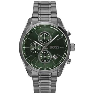 Boss Chronograph Quartz Watch with Calendar for Men Grand Prix 44 Collection with Grey Stainless Steel Bracelet 1514228 Boss Chronograph Quartz Watch with Calendar for Men Grand Prix 44 Collection with Grey Stainless Steel Bracelet 1514228