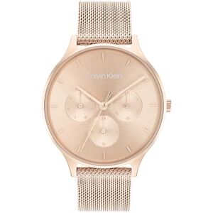 Calvin Klein Analogue Multifunction Quartz Watch for Women Timeless MESH MF Collection with Carnation Gold Colored Stainless Steel Mesh Bracelet 25200102 Calvin Klein Analogue Multifunction Quartz Watch for Women Timeless MESH MF Collection with Carnation Gold Colored Stainless Steel Mesh Bracelet 25200102