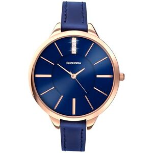 Sekonda Ada 39mm Women's Quartz Watch Three Hand with Stone Set White Sunray Dial Analogue Display and Leather Strap Sekonda Ada 39mm Women's Quartz Watch Three Hand with Stone Set White Sunray Dial Analogue Display and Leather Strap