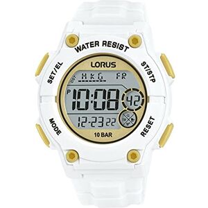 Lorus Men's Digital Quartz Watch with Silicone Strap, Blue, White, Sports Lorus Men's Digital Quartz Watch with Silicone Strap, Blue, White, Sports