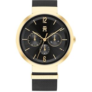 Tommy Hilfiger Analogue Multifunction Quartz Watch for Women with Black Stainless Steel Mesh Bracelet 1782540 Tommy Hilfiger Analogue Multifunction Quartz Watch for Women with Black Stainless Steel Mesh Bracelet 1782540