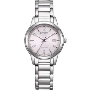 Citizen Women Analogue Eco-Drive Watch with Stainless Steel Strap FE1241-71Z Citizen Women Analogue Eco-Drive Watch with Stainless Steel Strap FE1241-71Z