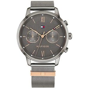 Tommy Hilfiger Analogue Multifunction Quartz Watch for Women with Grey Stainless Steel Mesh Bracelet 1782304 Tommy Hilfiger Analogue Multifunction Quartz Watch for Women with Grey Stainless Steel Mesh Bracelet 1782304