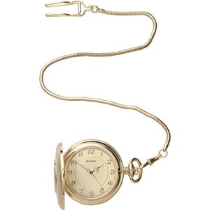 Sekonda 50mm Classic Pocket Watch Cream Dial with Gold Case & Stainless Steel Chain Sekonda 50mm Classic Pocket Watch Cream Dial with Gold Case & Stainless Steel Chain