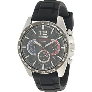 Seiko Mens Analogue Quartz Watch with Silicone Strap SSB347P1 Seiko Mens Analogue Quartz Watch with Silicone Strap SSB347P1