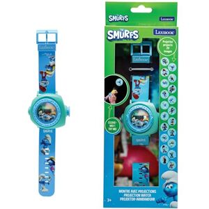 Lexibook , The Smurfs, Adjustable Wristwatch with Digital Screen Featuring 20 projections from The Smurfs Universe, for Children, DMW050SF Lexibook , The Smurfs, Adjustable Wristwatch with Digital Screen Featuring 20 projections from The Smurfs Universe, for Children, DMW050SF