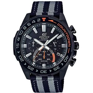 Casio Gents 47.00mm Solar Watch with Black Analogue dial and Multicolour Fabric Strap Strap EFS-S550BL-1AVUEF Casio Gents 47.00mm Solar Watch with Black Analogue dial and Multicolour Fabric Strap Strap EFS-S550BL-1AVUEF