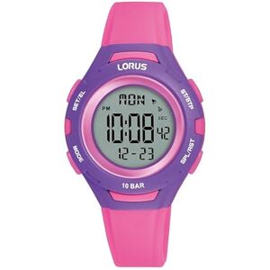 Lorus Children's Digital Quartz Watch with Silicone Strap, Blue, Pink, Strap. Lorus Children's Digital Quartz Watch with Silicone Strap, Blue, Pink, Strap.