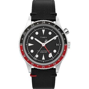 Timex Men's Waterbury 39 mm Watch Black Leather Two-Piece Quick Release Strap Black Dial Stainless Steel Case TW2W22800 Timex Men's Waterbury 39 mm Watch Black Leather Two-Piece Quick Release Strap Black Dial Stainless Steel Case TW2W22800