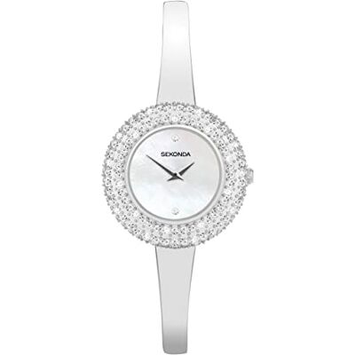 Sekonda Radiance Womens Analogue Watch 30mm Silver Bangle Sekonda Radiance Womens Analogue Watch 30mm Silver Bangle