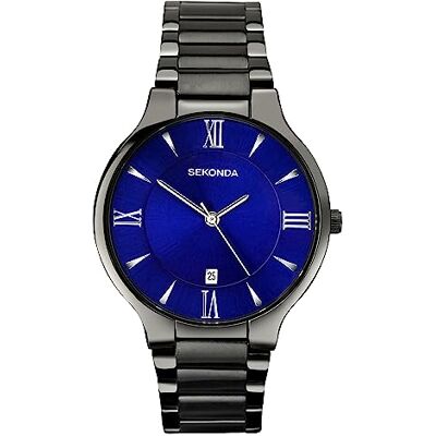 Sekonda Wilson Mens Analogue Watch 39mm dial Gun Metal Stainless Steel Sekonda Wilson Mens Analogue Watch 39mm dial Gun Metal Stainless Steel