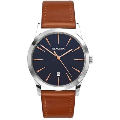 Sekonda Oslo Mens Analogue Watch 40mm dial Silver Polyurethane Strap Sekonda Oslo Mens Analogue Watch 40mm dial Silver Polyurethane Strap