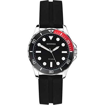 Sekonda Balearic Womens Analogue Watch 33mm Silver Rubber Strap Sekonda Balearic Womens Analogue Watch 33mm Silver Rubber Strap