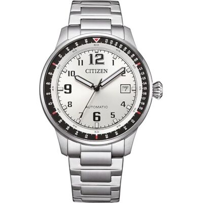 Citizen Men Analogue Automatic Watch Urban Military Automatic, no battery required, crystal glass, 10 bar waterproof, 42 hours power reserve, date, stainless steel strap Citizen Men Analogue Automatic Watch Urban Military Automatic, no battery required, crystal glass, 10 bar waterproof, 42 hours power reserve, date, stainless steel strap