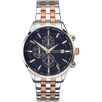 Sekonda Momentum Mens Analogue Watch 44mm Two Tone Stainless Steel Bracelet Sekonda Momentum Mens Analogue Watch 44mm Two Tone Stainless Steel Bracelet