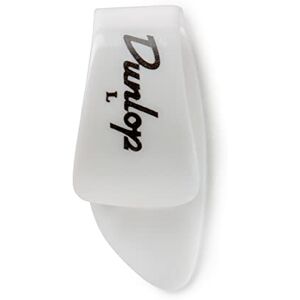 Dunlop 9013R White Plastic Thumbpicks, Left Handed, Large, 12/Bag Dunlop 9013R White Plastic Thumbpicks, Left Handed, Large, 12/Bag