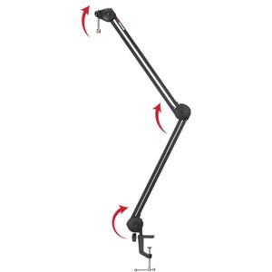 Gator Frameworks Deluxe Desk-Mounted Broadcast Microphone Boom Stand for Podcasts & Recording (GFWMICBCBM2000) Gator Frameworks Deluxe Desk-Mounted Broadcast Microphone Boom Stand for Podcasts & Recording (GFWMICBCBM2000)