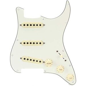 Fender Pre-Wired Strat Pickguard with Tex-Mex Pickups, SSS Configuration, Alnico 5 Magnets, Easy Installation, Parchment White Fender Pre-Wired Strat Pickguard with Tex-Mex Pickups, SSS Configuration, Alnico 5 Magnets, Easy Installation, Parchment White