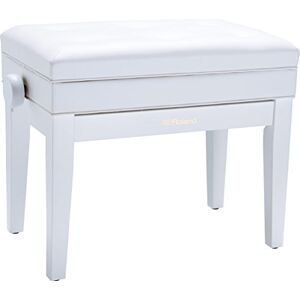 Roland ,1 Piano Bench In Satin White with Cushioned Vinyl Seat Rpb-400Wh Roland ,1 Piano Bench In Satin White with Cushioned Vinyl Seat Rpb-400Wh