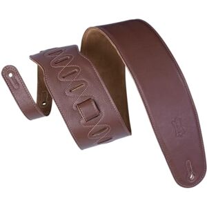 Levy's M4GF‐BRN 3.5-inch Leather Padded Strap Brown,One Size,LEV M4GF BRN Levy's M4GF‐BRN 3.5-inch Leather Padded Strap Brown,One Size,LEV M4GF BRN