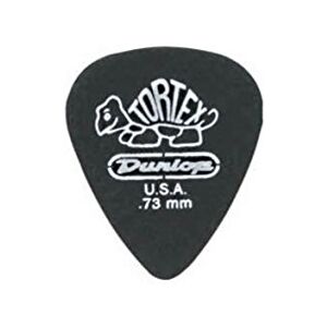 Dunlop 488R.73 Tortex® Pitch Black.73mm, 72/Bag Dunlop 488R.73 Tortex® Pitch Black.73mm, 72/Bag