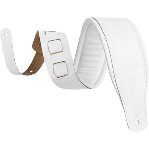 Levy's Leathers Amped Leather Series 3" Wide Top Grain Leather Guitar Straps; White (M26PD-WHT_WHT) Levy's Leathers Amped Leather Series 3" Wide Top Grain Leather Guitar Straps; White (M26PD-WHT_WHT)