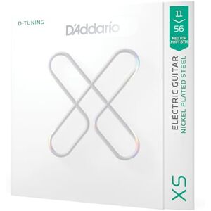 D'Addario Guitar Strings XS Coated Electric Guitar Strings Extended Lifespan for 6 String Guitars XSE1156 Med Top/X-Heavy Bottomt, 11-56 1 Set D'Addario Guitar Strings XS Coated Electric Guitar Strings Extended Lifespan for 6 String Guitars XSE1156 Med Top/X-Heavy Bottomt, 11-56 1 Set