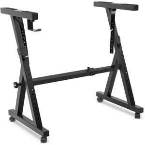 Pyle Universal Electronic Black Heavy-Duty Z Style Keyboard Organ Holder Rack Portable Piano Stand W/Adjustable Height and Width, Locking Wheels Pyle Universal Electronic Black Heavy-Duty Z Style Keyboard Organ Holder Rack Portable Piano Stand W/Adjustable Height and Width, Locking Wheels