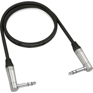 Behringer Instrument Patch Cable 1/4 Inch TRS Male to 1/4 Inch TRS Male 0.90 m / 3 ft Right Angled Gold Performance GIC-90 4SR, Black/Silver Behringer Instrument Patch Cable 1/4 Inch TRS Male to 1/4 Inch TRS Male 0.90 m / 3 ft Right Angled Gold Performance GIC-90 4SR, Black/Silver