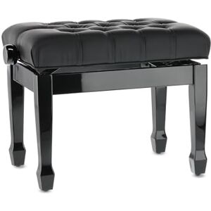 Gewa Piano Bench Deluxe XL, black high gloss, leatherette cover, extra thick padding Gewa Piano Bench Deluxe XL, black high gloss, leatherette cover, extra thick padding
