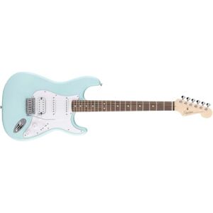 Fender Squier by Debut Collection HSS Stratocaster Electric Guitar, Laurel Fingerboard, White Pickguard, Daphne Blue Fender Squier by Debut Collection HSS Stratocaster Electric Guitar, Laurel Fingerboard, White Pickguard, Daphne Blue