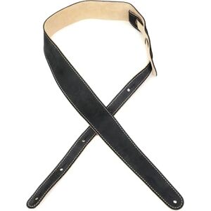 Fender Road Worn Distressed Leather Guitar Strap (Black/Brown) Black Fender Road Worn Distressed Leather Guitar Strap (Black/Brown) Black